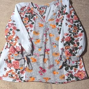 Figueroa And Flower Floral Long Sleeve Blouse
